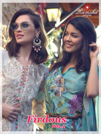  Firdous Vol 2 By Ramsha Embroidered Pakistani Salwar Kameez Collection